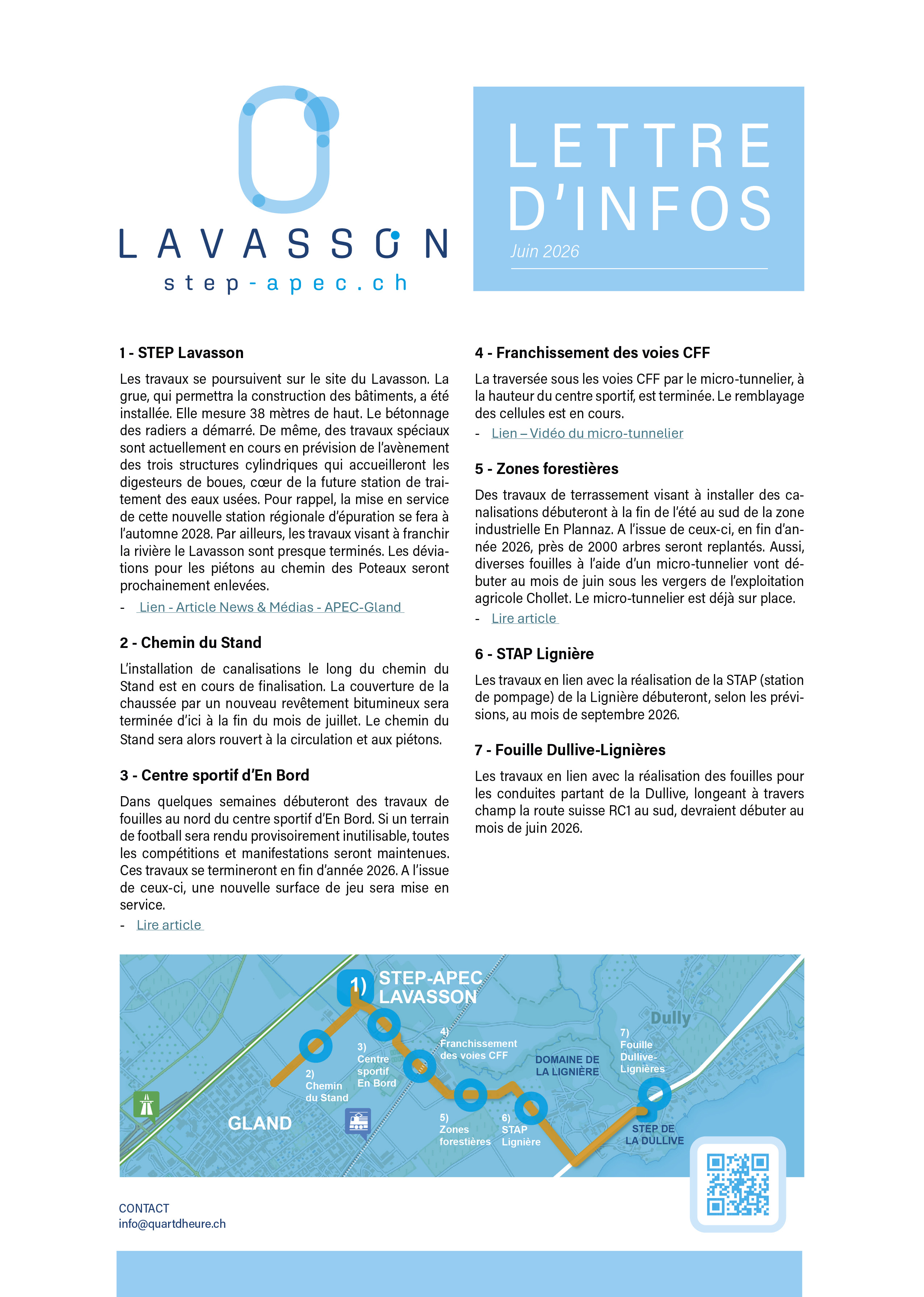 Suivi des chantiers : Juin 2026